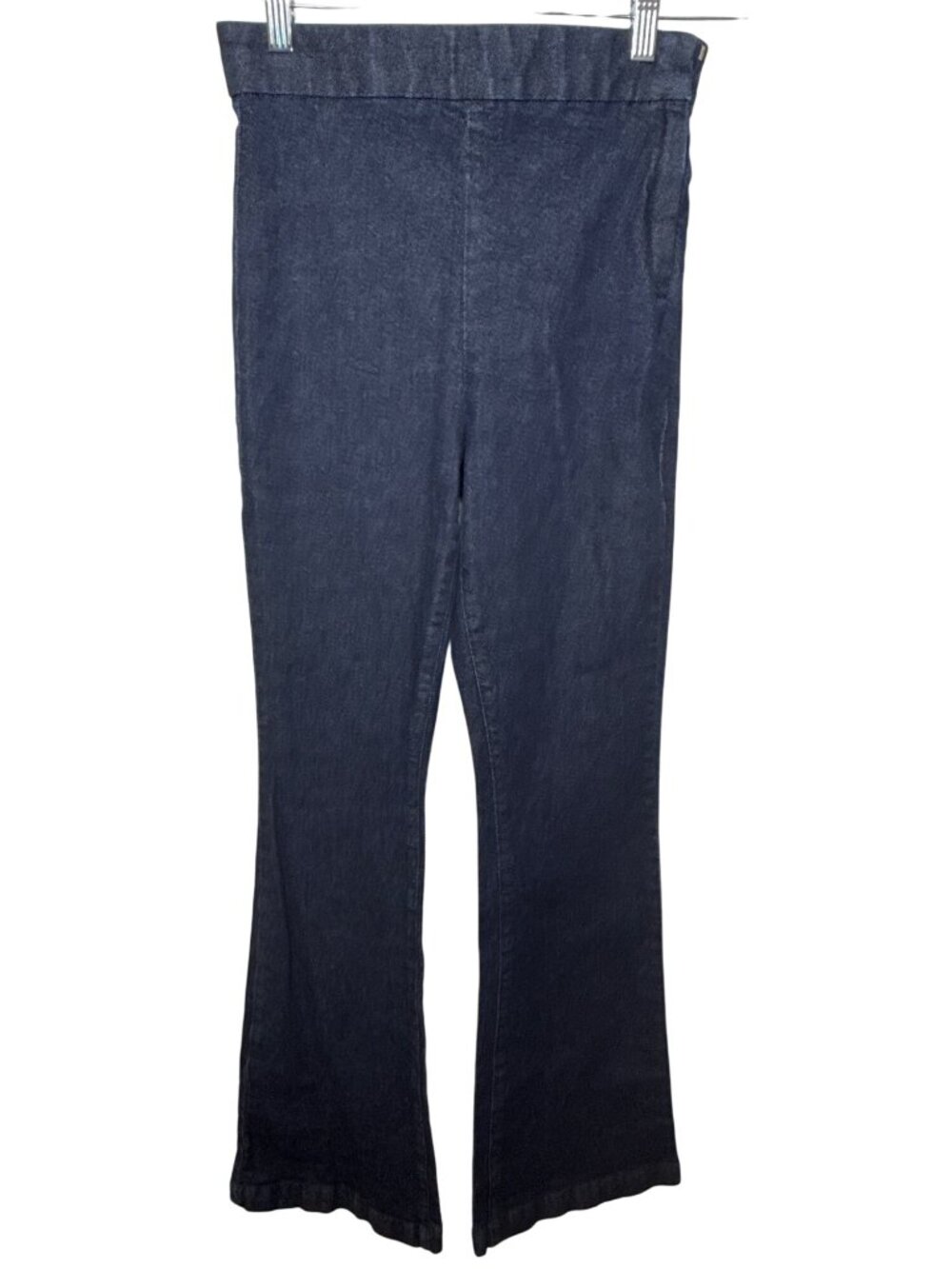 Express Womens 2R Flare Jeans Dark Wash Super High Rise Bootcut Denim